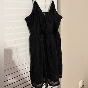 Short shimmery vneck dress